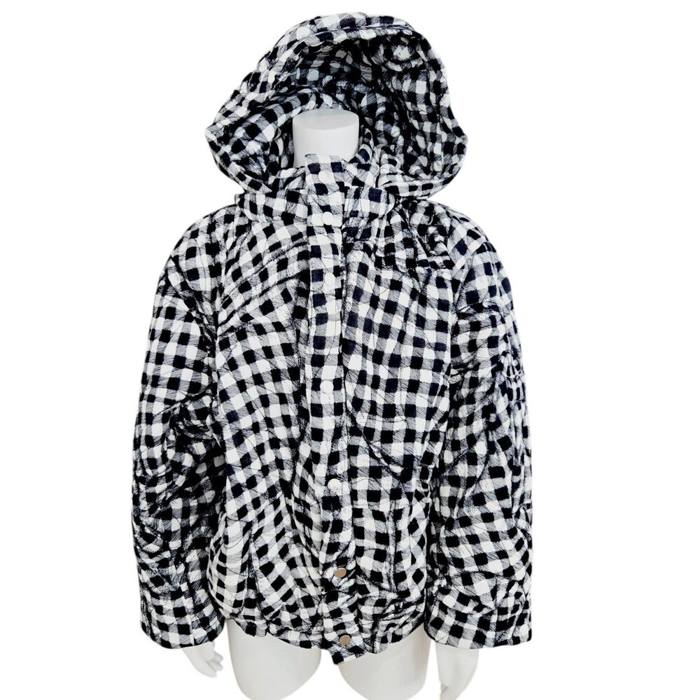 MII Collection Au Musee Oversized Quilted Jacket Sz M Check Cotton streetwear‎ - Picture 2 of 16